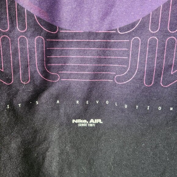 Nike Air Tee Mens Black It’s A Revolution Pure Cotton Crew Neck T Shirt Size M - Picture 14 of 16